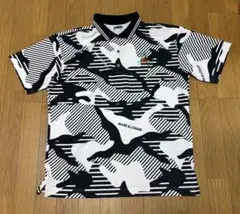 新品☆30,800円 MARK＆LONA ノースリーブポロシャツ 白灰マルチ38