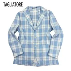 美品 TAGLIATORE G-LIGHT チェック ジャケット リネン 46のサムネイル