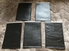 車検証ケース（ブック型） 黒・レザー調 5枚セット