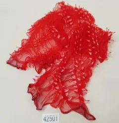 帯揚げ 七五三 七歳用 合繊 総絞り 赤色 女児 女の子 NO42501