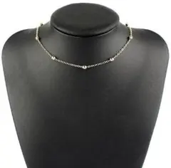 ネックレス ゴールド チェーン ステーションネックレス 韓国 #C97-5