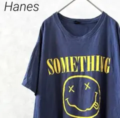 Hanes Tシャツ 半袖 クルーネック プリントT XL 大きめ 薄手 古着