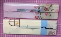 花柄と猫のマスキングテープ入れ蛇腹ケース、2点セット