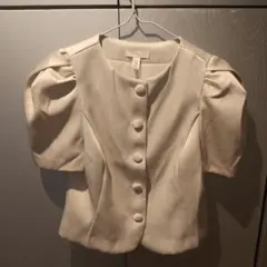 H&M 半袖カーディガン ホワイト XSのサムネイル