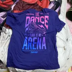 値下げ禁止！今週で削除予定。Zumba ダンス Tシャツ 紫Mサイズ