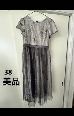 レッセパッセ　ワンピース　チュール　花柄　ドレス　結婚式