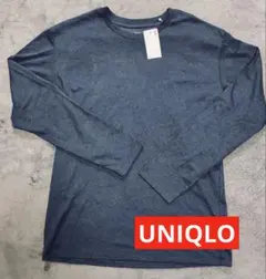 【未使用】UNIQLO ダークブルー 長袖カットソー 未使用タグ付き　XL