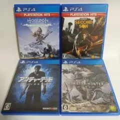 PS4ソフト4本セット　ホライゾンゼロドーン　モンハンワールド　インファマス　他