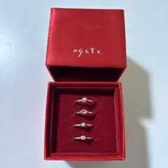 agete アガット　4連リング　クリスマス