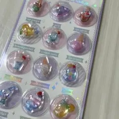 カプセルシール ドーム ドロップシール 立体3D シール ぷくぷく デコパーツ