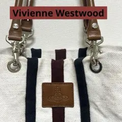 Vivienne Westwoodヴィンテージストライプトートバッグ　ホワイト