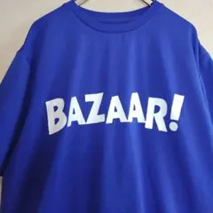 【在庫整理/最終値下】BAZAAR! プリント Tシャツ 青 Lサイズのサムネイル