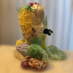 ハンドメイド 編み物 マフラー