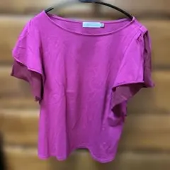 Couture brooch フリル袖 Tシャツ 40 ピンク
