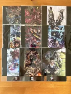 鬼滅シアター特典 キービジュアルクリアスタンド9枚 +煉獄杏寿郎バースデーカード