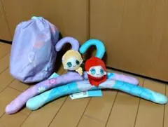 ディズニープリンセス　アリエル　ラプンツェル　ハンガー＆バスタオル　３点セット