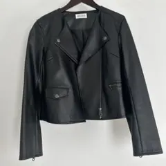 【美品】PLST 黒 レザージャケット *✲゜*。⋆