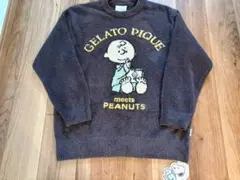 新品ジェラートピケ オム PEANUTS ベビモコ ジャガードプルオーバー L