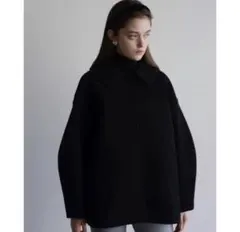 OHGA ボンディングコート　ブラック　S クリーニング済み