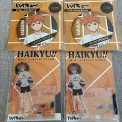 ハイキュー!! 日向翔陽 ミニアクリルスタンド 2個、缶バッジ 2個セット