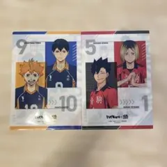 ハイキュー!! クリアファイル2枚、缶バッジ１つセット くら寿司