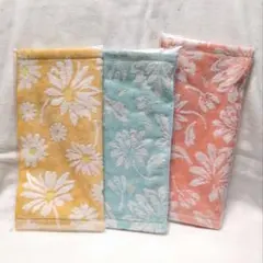 【3枚セット】今治タオル　花柄タオルハンカチ　レディース