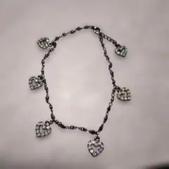 ハート型クリスタルアンクレット