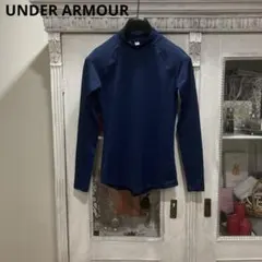 アンダーアーマー ヒートギア MD ネイビー モックネック インナーシャツ