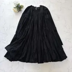 極美品ꕥマーレット 現行タグ ソリマン ティアードワンピース フリル 洗える 極美品ꕥマーレット 現行タグ ソリマン ティアードワンピース フリル