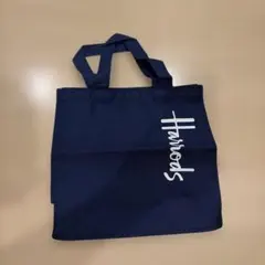 Harrods ハロッズ トートバッグ ネイビーのサムネイル