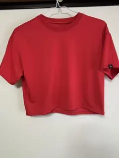 レディース 半袖 クロップド丈 Tシャツ レッド　XEXYMIXのサムネイル