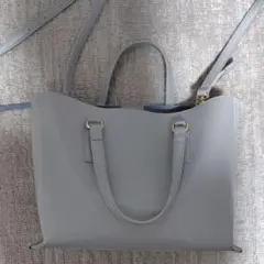 グレー ハンドバッグ 取り外し可能ストラップ
