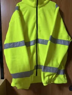 蛍光イエロー フリースジャケット 防寒着