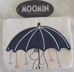 新品未使用　MOOMIN ムーミン ティッシュケース付きポーチ 雨と傘のサムネイル