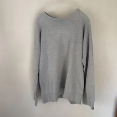 ループウィラー　グレー クルーネック トレーナー Lサイズ