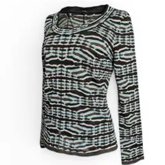 MOSCHINO(40)パイソン柄ニット カシミヤ、シルク混 フリンジ - メルカリ