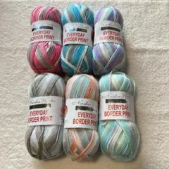 お色を選べる　エブリデイ ボーダープリント　３玉セット