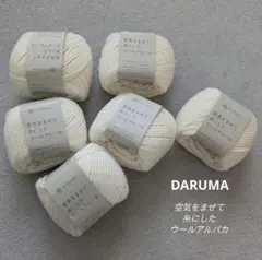 新品未使用 DARUMA ダルマ　 空気をまぜて糸にしたウールアルパカ 6玉