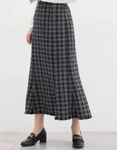 P*k様 【新品】Honeys マーメイドスカート　M ツイード　チェック柄