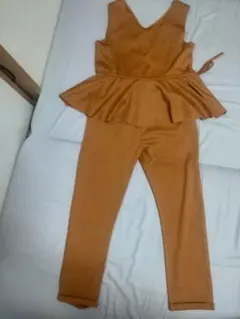 ブラウン ペプラムセットアップ 発表会　フォーマル　子供160