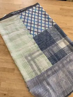 Olive topikari.トプカピ　シルク混パッチワークデザインストール大判