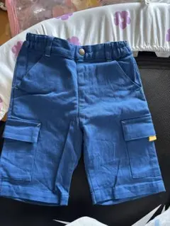 familiarカーゴパンツ 青 半ズボン