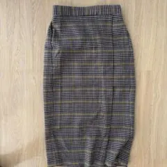 GU チェック柄 タイトスカート Mサイズ