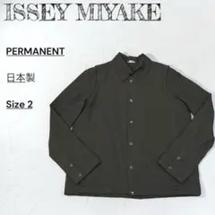 イッセイミヤケ プリーツ長袖シャツ 黒 2 コレクションライン 日本製