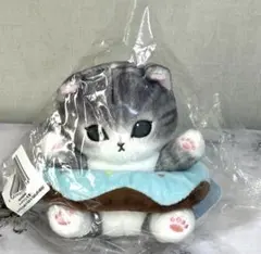 ドーナツにゃんぬいぐるみS ばんざい灰白