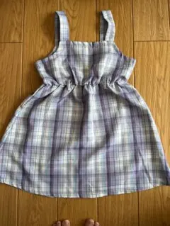 チェック柄ノースリーブワンピース 150