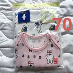 【新品】ユニクロ　長袖　ミッフィー　クルーネック　ボディスーツ　70
