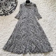 フランス製EGERIE/エジェリ　ボタニカルフラワー　シャツワンピース　ロング丈