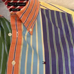 トミー　TOMMY HILFIGER ヴィンテージマルチストライプシャツS 美品