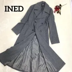 【専用】【INED】イネド　美品　マキシ丈　女優襟　上質な日本製ウール90%のサムネイル